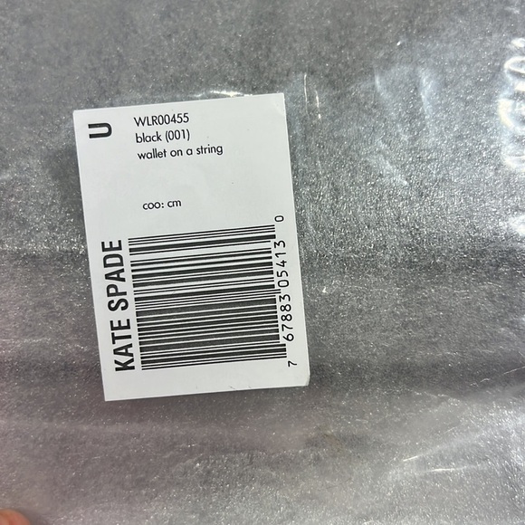 KATE SPADE NEW YORK DANA WALLET ON A STRING. Black PVC Nwt - Picture 12 of 12